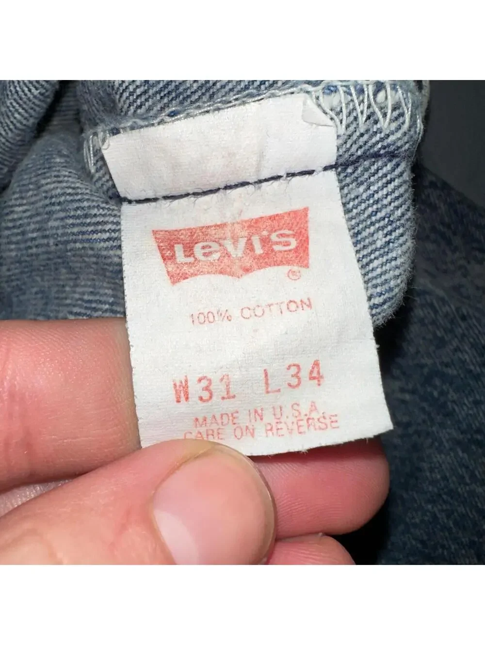 Levis 501 Vintage 90s USA XX Straight Leg Jeans Blue Med Wash 31x34 Act 29x32